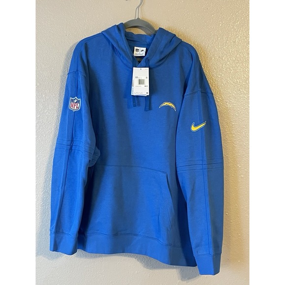 Men's 3XL NWT Los Angeles Chargers Nike Sideline Pullover Hoodie Blue